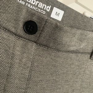 EUC Betabrand Straight Leg Gray Herringbone Pants SZ Medium